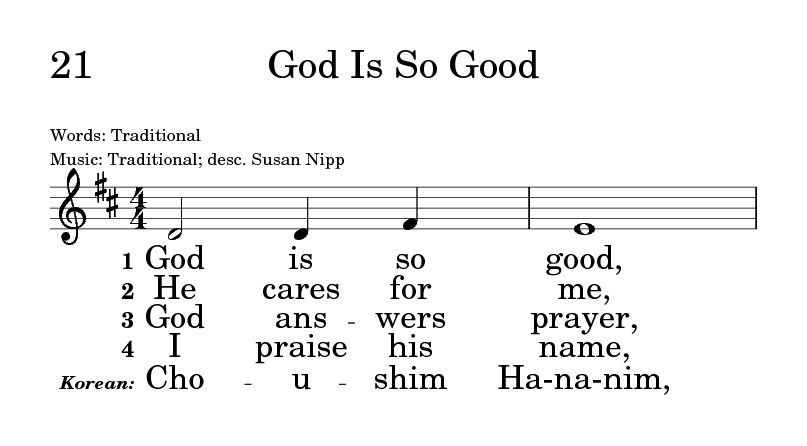 Sing With Me 21 God Is So Good Hymnary Org