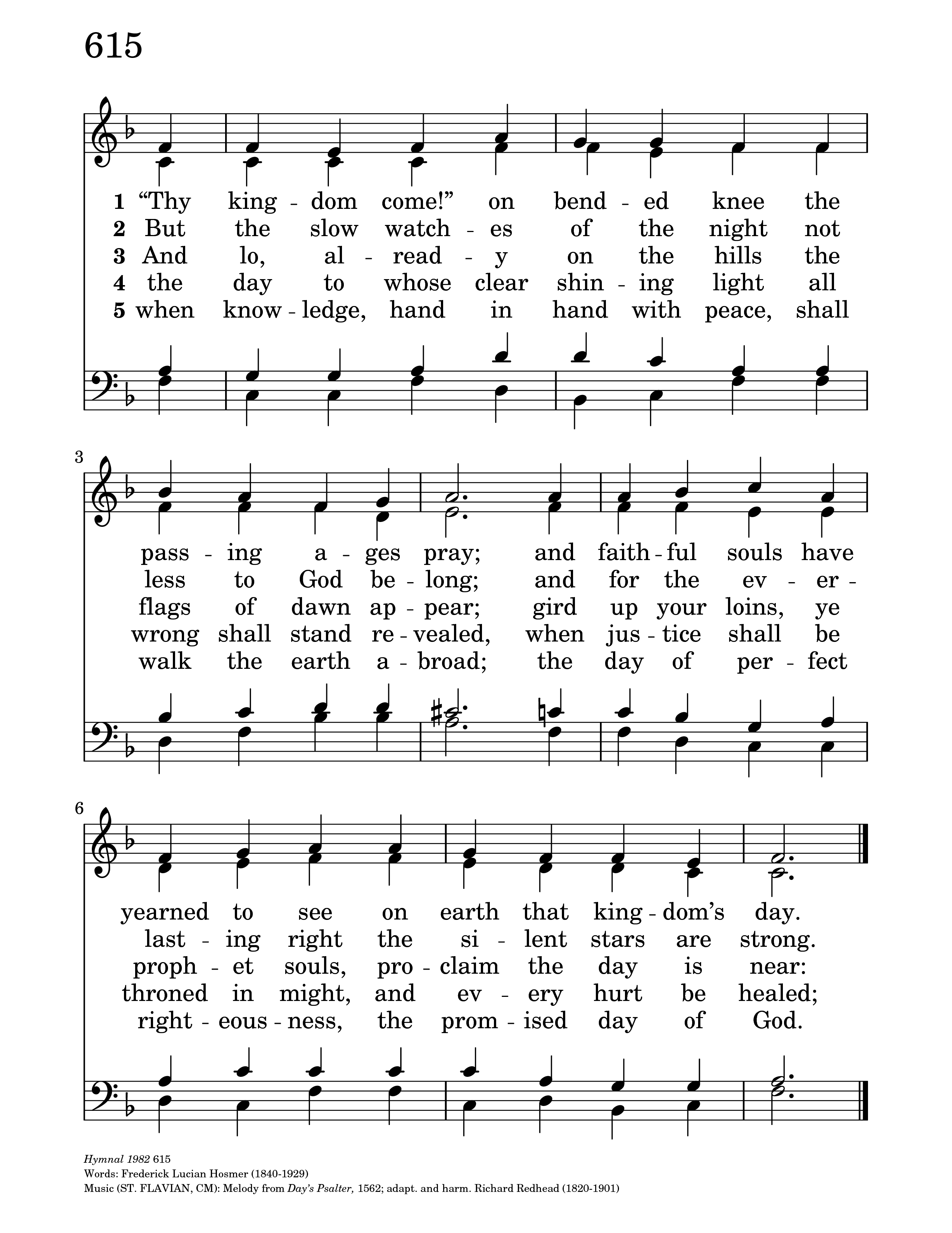 The Hymnal 19 According To The Use Of The Episcopal Church 615 Thy Kingdom Come On Bended Knee Hymnary Org