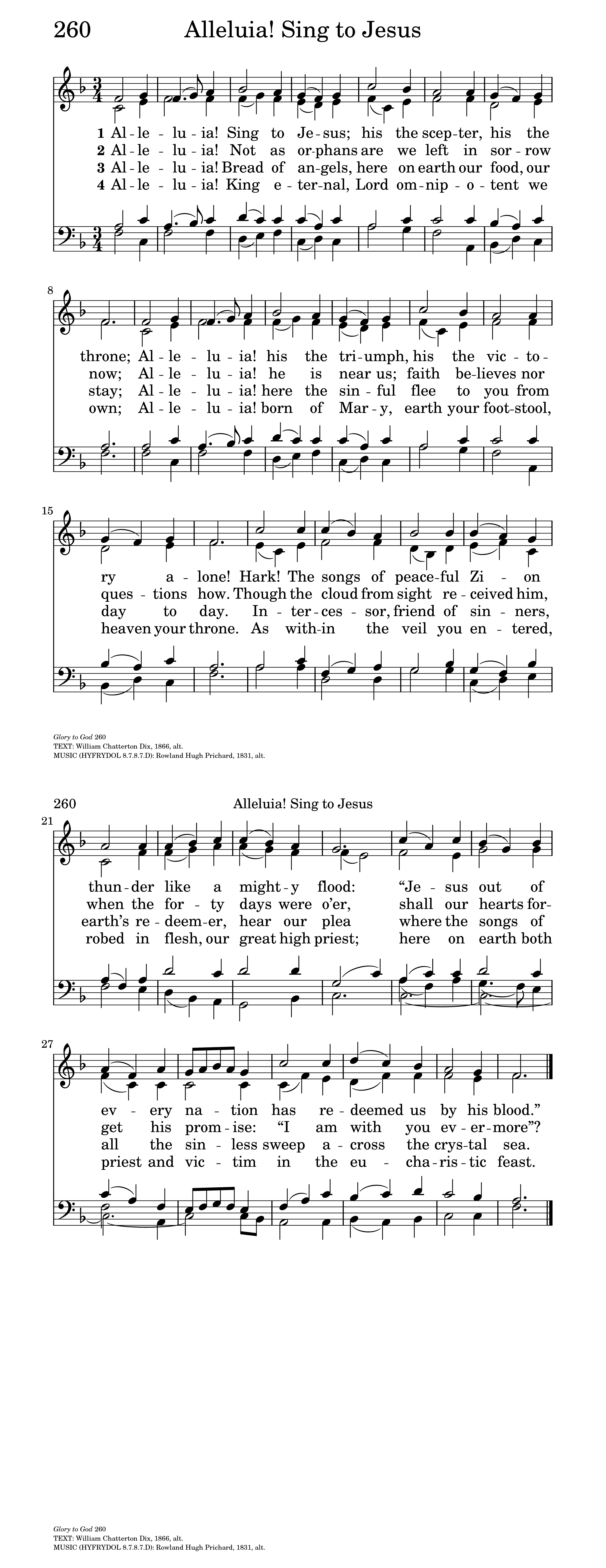 Alleluia Sing To Jesus Hymnary Org
