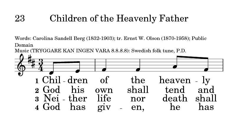 Christian Praise 248. Children of the heavenly Father