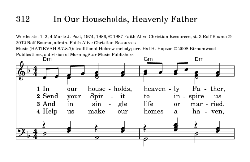 IN OUR HOUSEHOLDS, HEAVENLY FATHER
