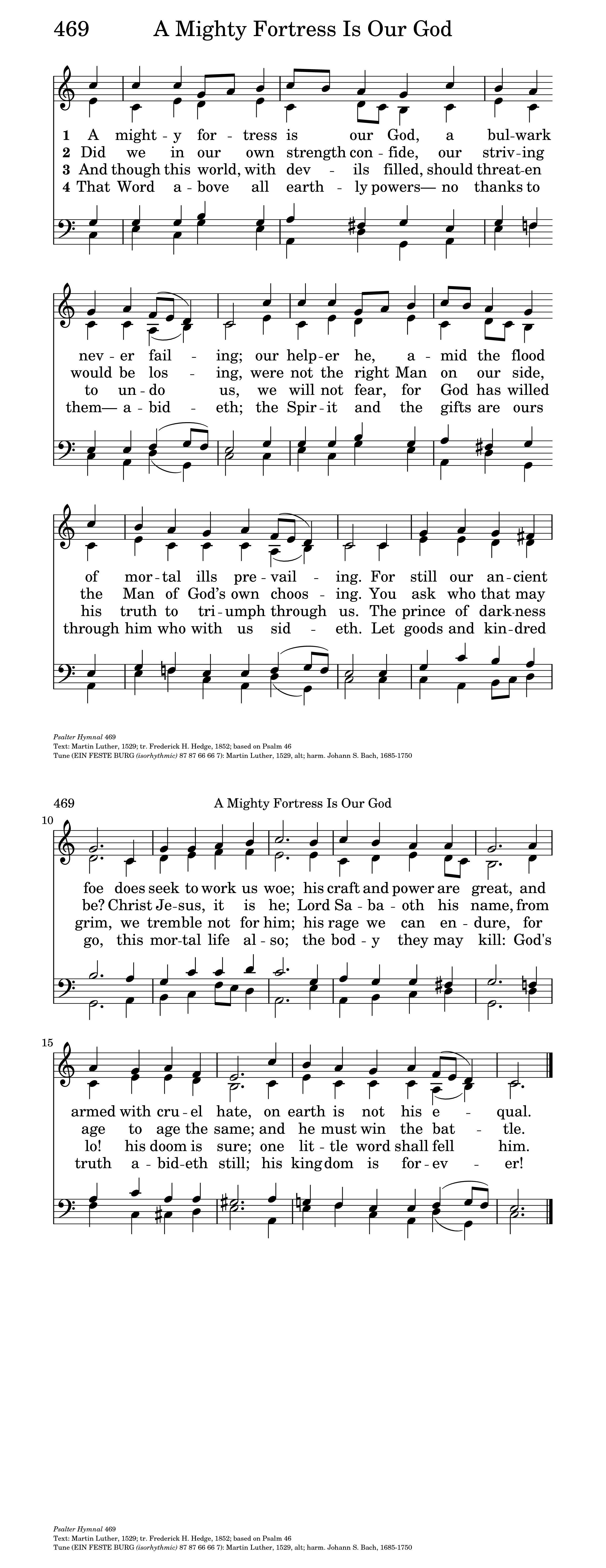 Hymn Coloring Sheet - A Mighty Fortress - Classful