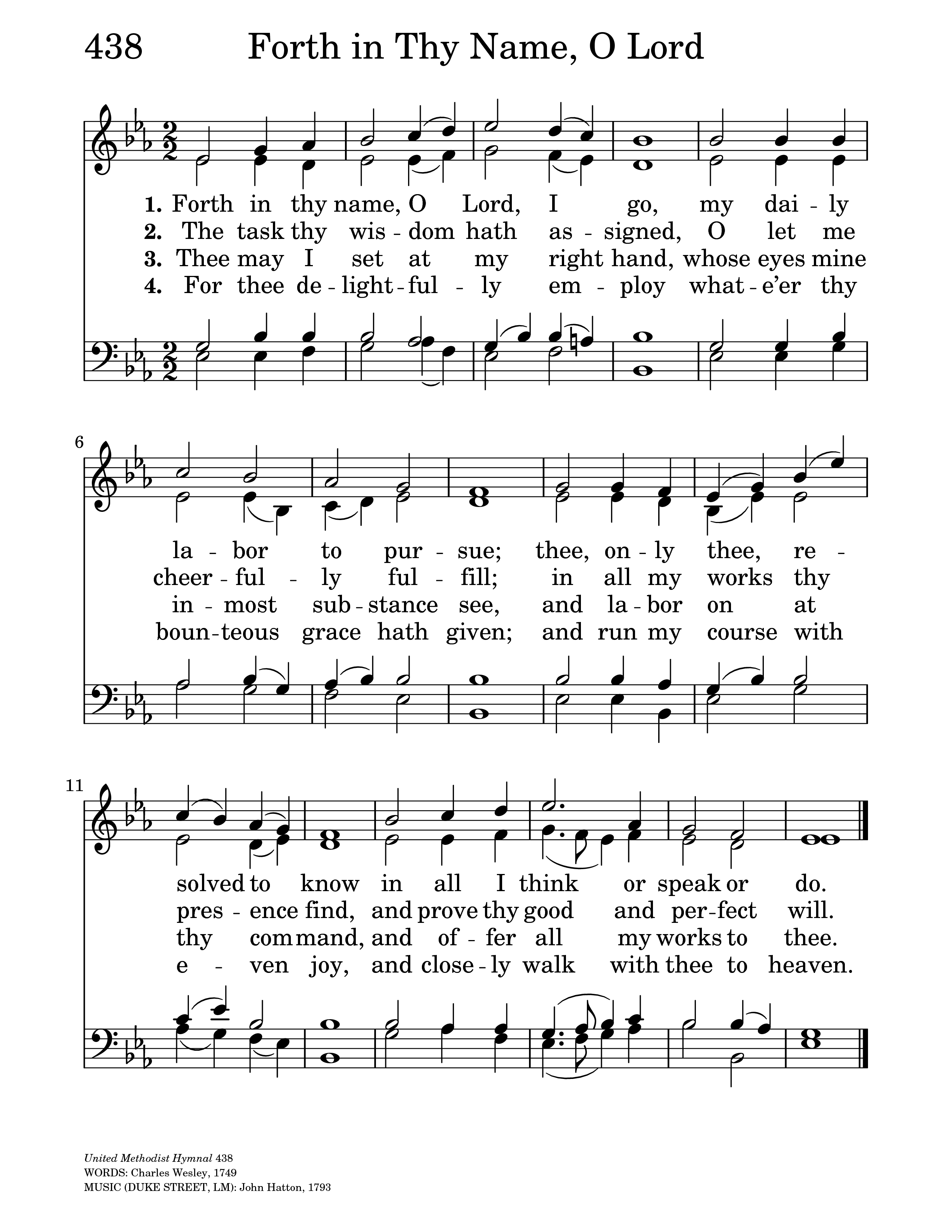 The United Methodist Hymnal 438 Forth In Thy Name O Lord Hymnary Org