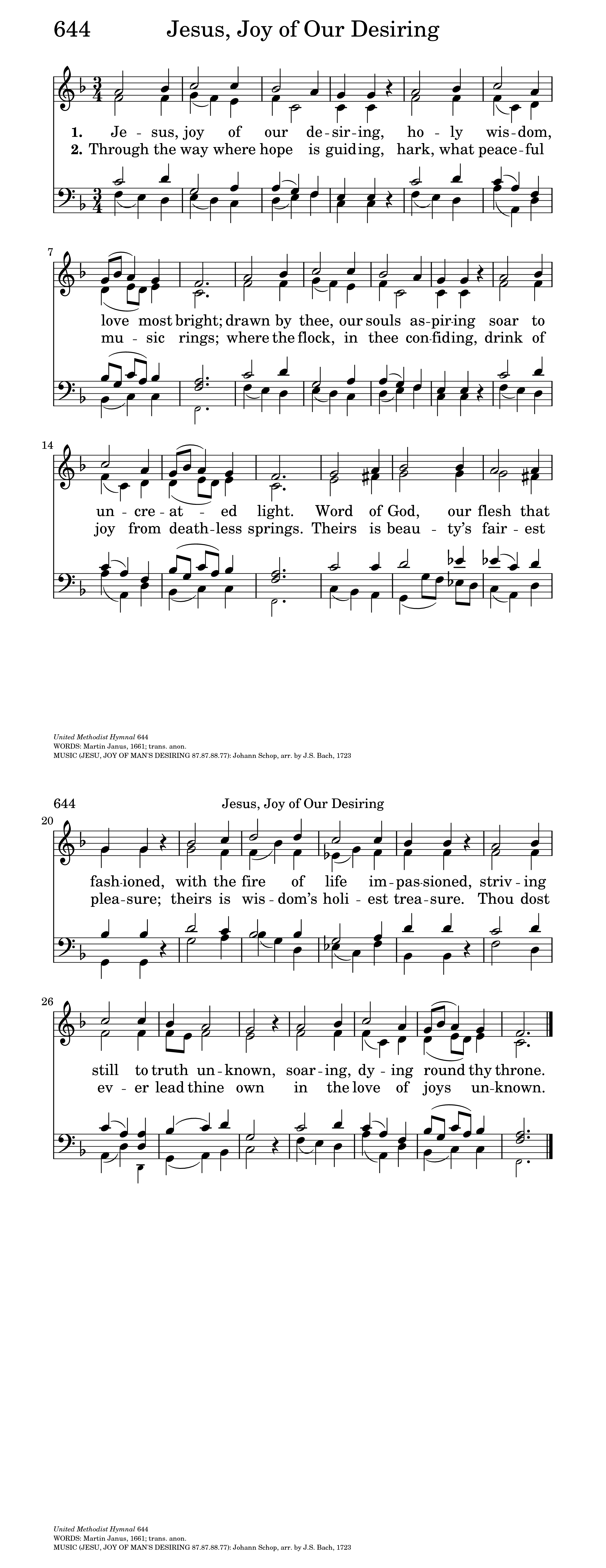 Jesus Joy Of Our Desiring Hymnary Org