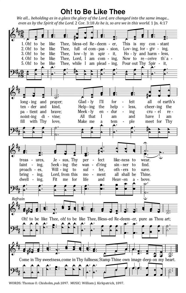 O To Be Like Thee Hymnary Org
