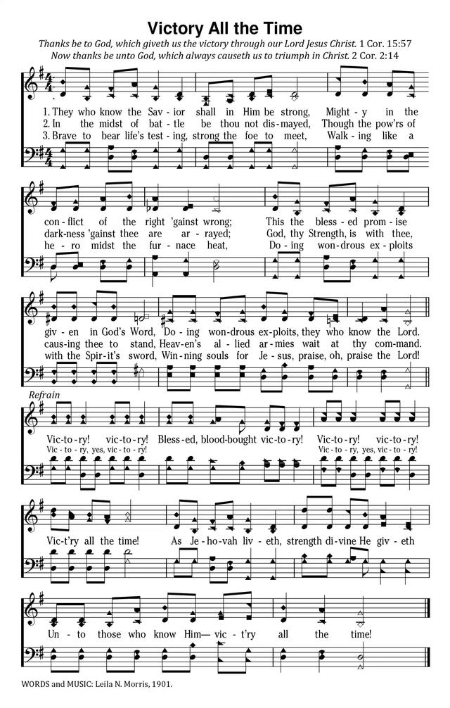 Victory All the Time | Hymnary.org