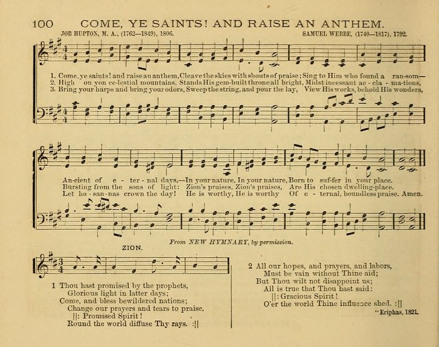 The Alleluia: a collection of hymns and tunes for the church scool, and the mid-week meeting page 100