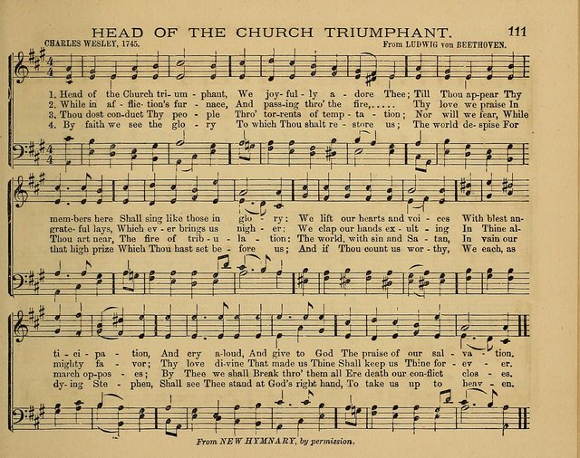 The Alleluia: a collection of hymns and tunes for the church scool, and the mid-week meeting page 111