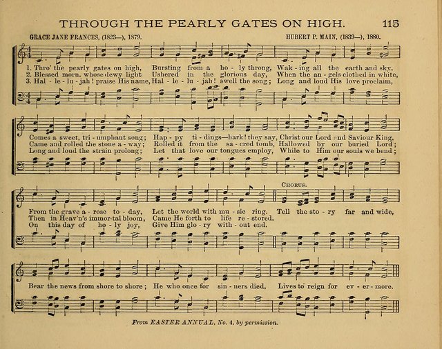 The Alleluia: a collection of hymns and tunes for the church scool, and the mid-week meeting page 115