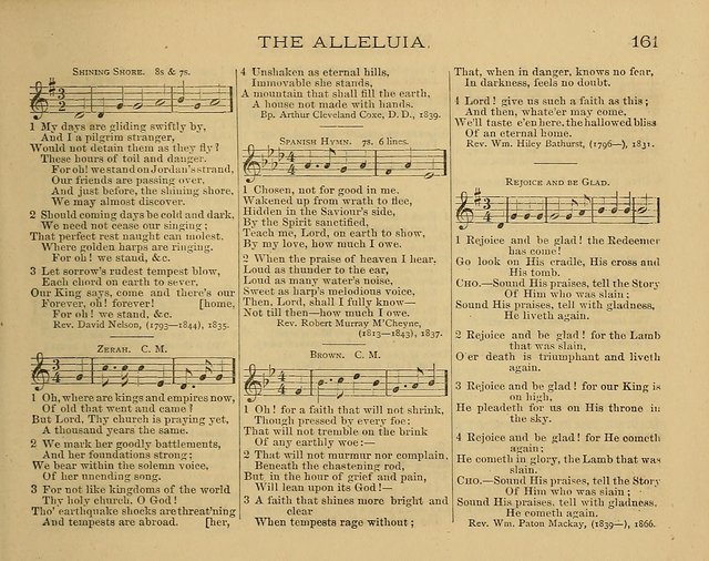 The Alleluia: a collection of hymns and tunes for the church scool, and the mid-week meeting page 161