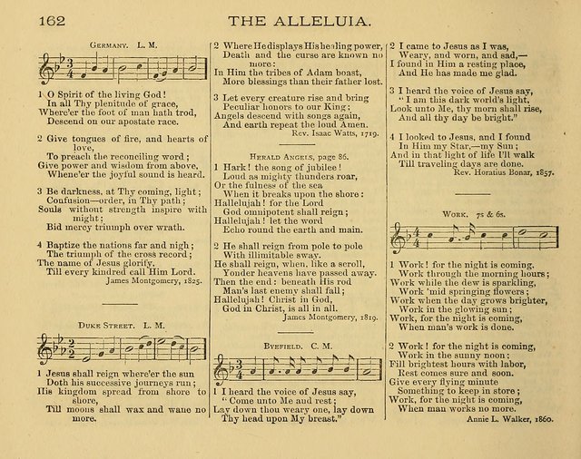 The Alleluia: a collection of hymns and tunes for the church scool, and the mid-week meeting page 162