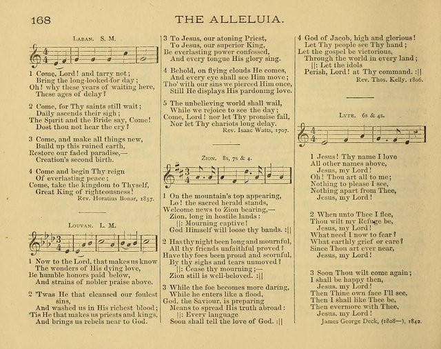 The Alleluia: a collection of hymns and tunes for the church scool, and the mid-week meeting page 168