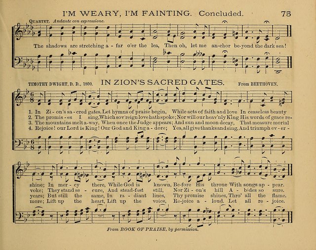 The Alleluia: a collection of hymns and tunes for the church scool, and the mid-week meeting page 75