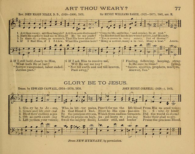 The Alleluia: a collection of hymns and tunes for the church scool, and the mid-week meeting page 77