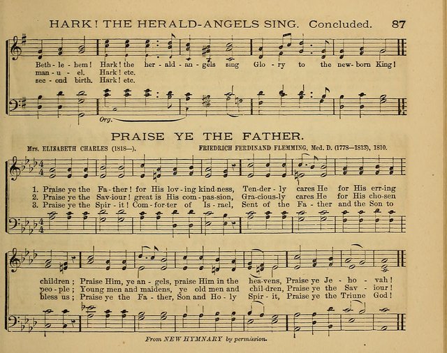 The Alleluia: a collection of hymns and tunes for the church scool, and the mid-week meeting page 87