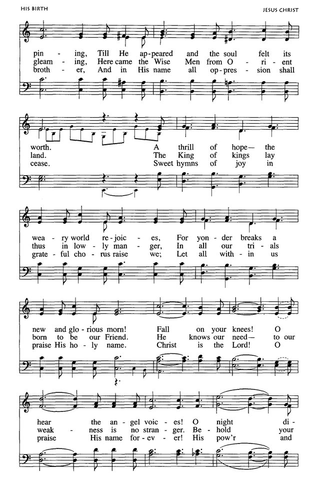 Catholic Hymns, Song: O Holy Night - lyrics and PDF