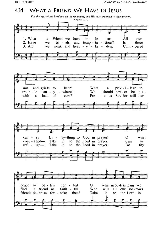 African American Heritage Hymnal 431. What a Friend we have in Jesus |  Hymnary.org