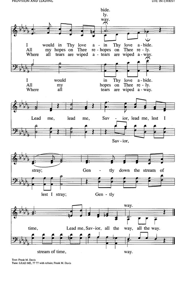African American Heritage Hymnal 473. Savior, lead me lest I lead me lest I  stray | Hymnary.org