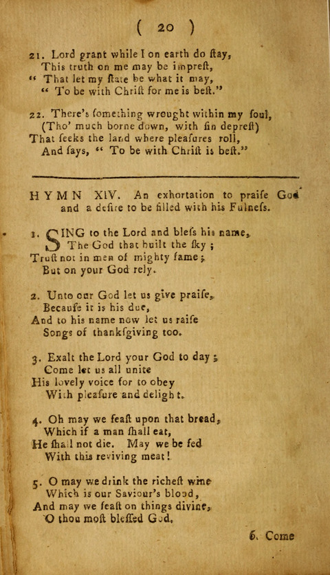 A Choice Collection of Hymns, in which are some never before printed page 18