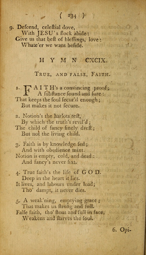 A Choice Collection of Hymns, in which are some never before printed page 234