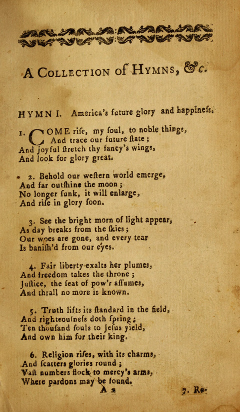 A Choice Collection of Hymns, in which are some never before printed page 3