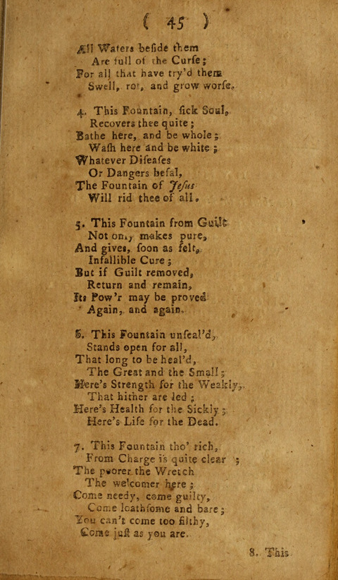 A Choice Collection of Hymns, in which are some never before printed page 43