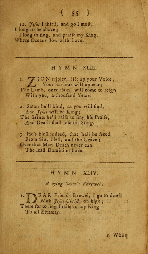 A Choice Collection of Hymns, in which are some never before printed page 53