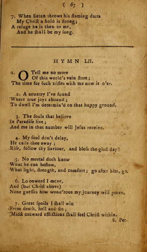 A Choice Collection of Hymns, in which are some never before printed page 65