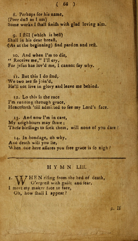 A Choice Collection of Hymns, in which are some never before printed page 66