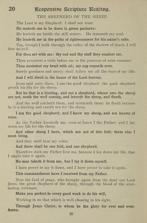 American Church and Church School Hymnal: a new religious educational hymnal page 20