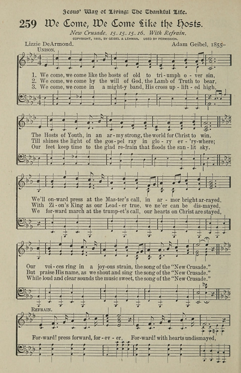 American Church and Church School Hymnal: a new religious educational hymnal page 262