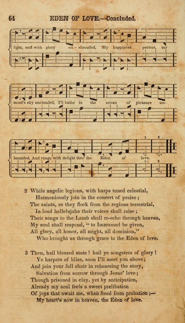 The American Church Harp: containing a choice selection of hymns and tunes comprising a variety of meters, well adapted to all Christian churches, singing schools, and private families page 66
