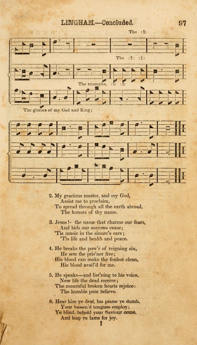 The American Church Harp: containing a choice selection of hymns and tunes comprising a variety of meters, well adapted to all Christian churches, singing schools, and private families page 99