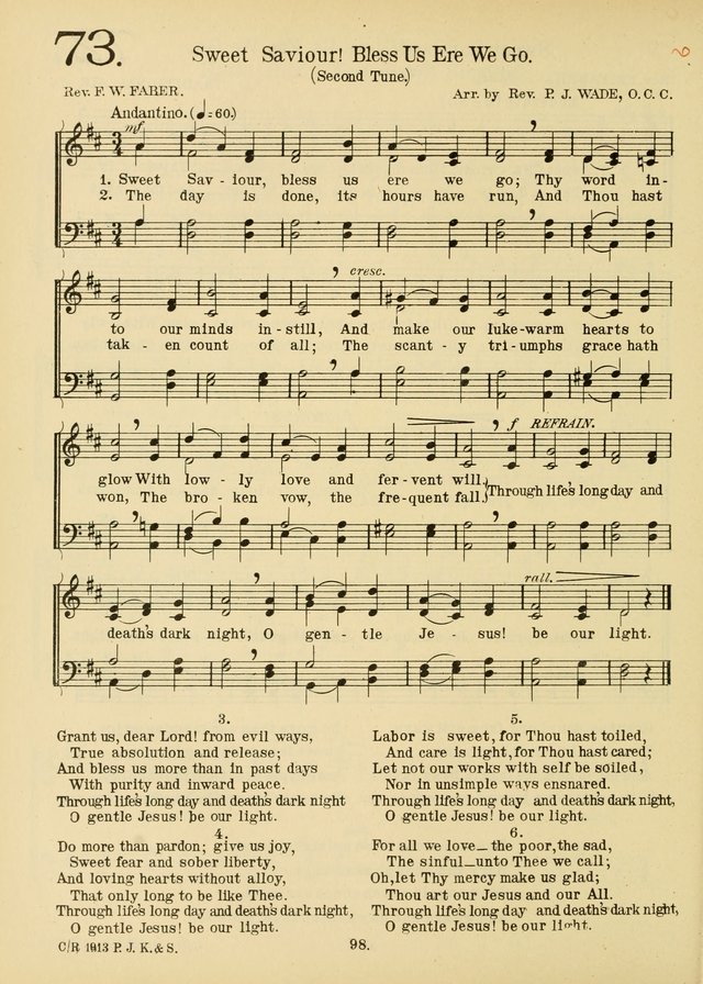 American Catholic Hymnal: an extensive collection of hymns, Latin chants, and sacred songs for church, school, and home, including Gregorian masses, vesper psalms, litanies... page 105