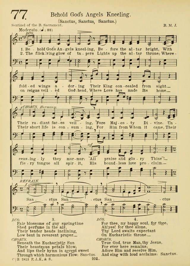 American Catholic Hymnal: an extensive collection of hymns, Latin chants, and sacred songs for church, school, and home, including Gregorian masses, vesper psalms, litanies... page 109