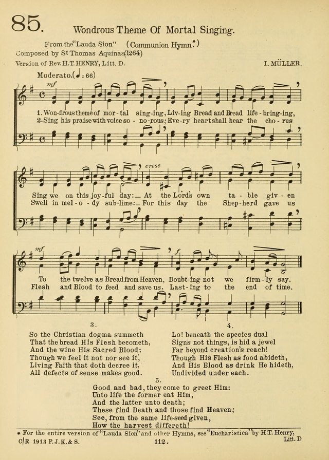 American Catholic Hymnal: an extensive collection of hymns, Latin chants, and sacred songs for church, school, and home, including Gregorian masses, vesper psalms, litanies... page 119
