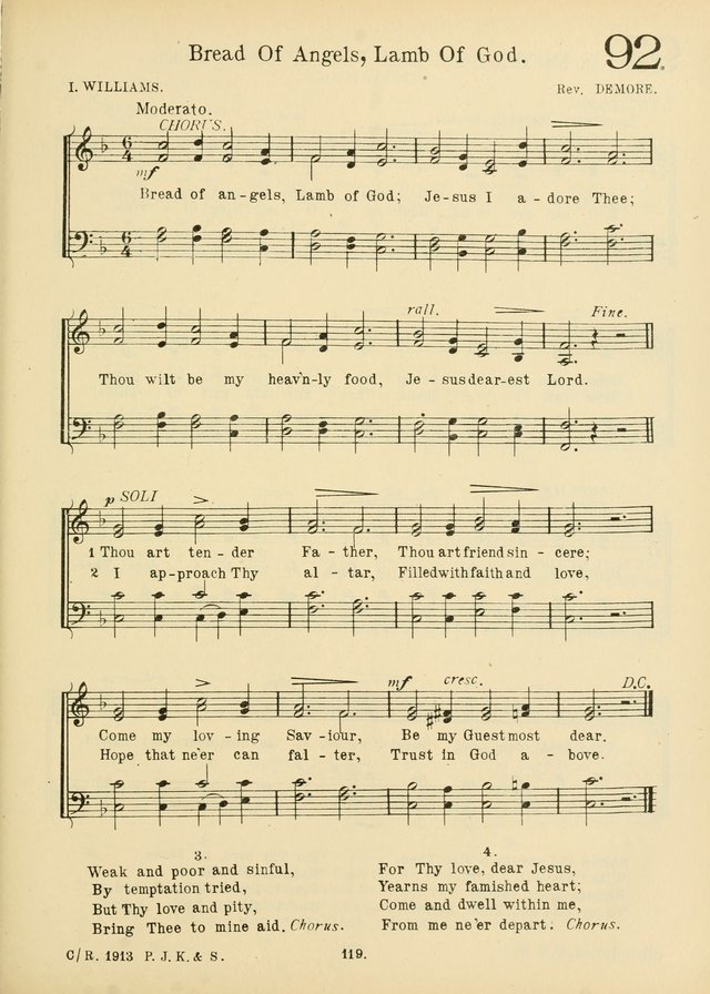 American Catholic Hymnal: an extensive collection of hymns, Latin chants, and sacred songs for church, school, and home, including Gregorian masses, vesper psalms, litanies... page 126