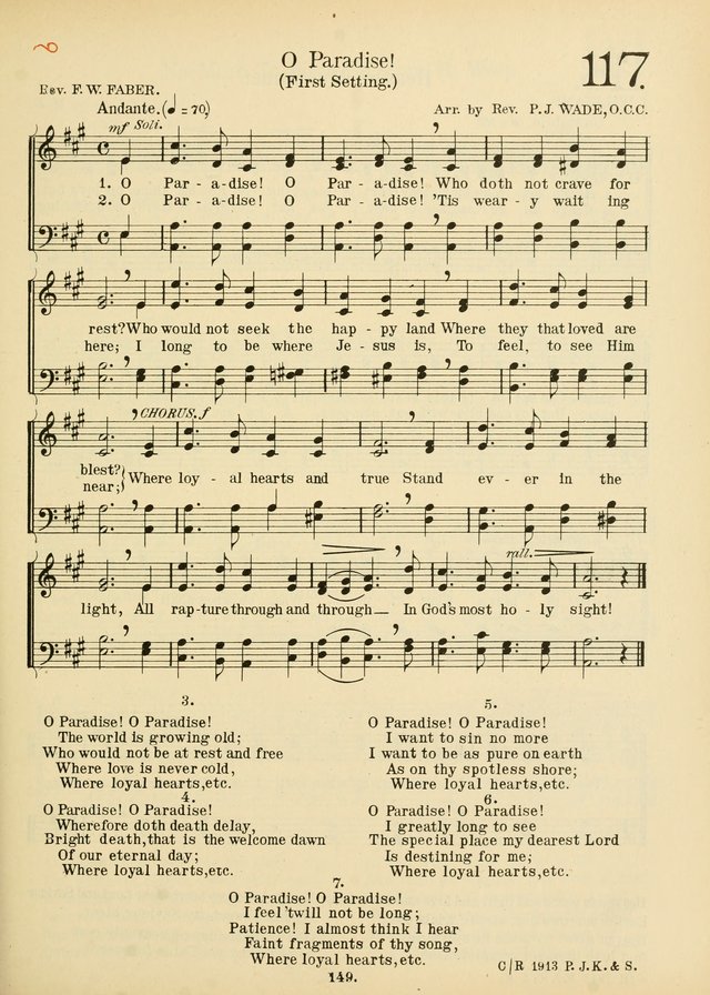 American Catholic Hymnal: an extensive collection of hymns, Latin chants, and sacred songs for church, school, and home, including Gregorian masses, vesper psalms, litanies... page 156