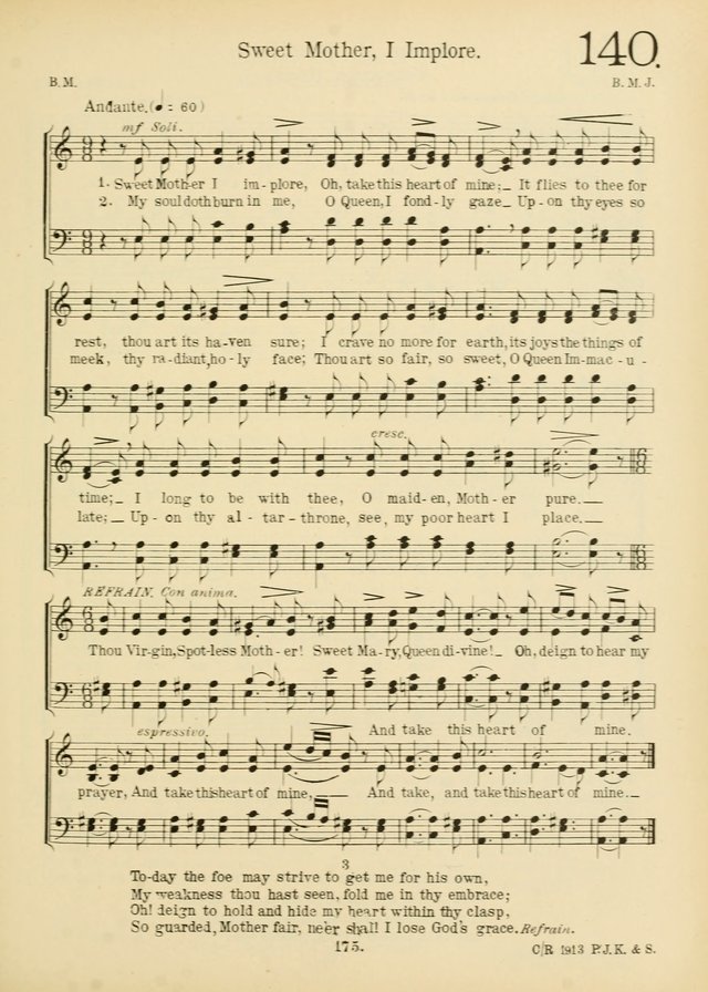 American Catholic Hymnal: an extensive collection of hymns, Latin chants, and sacred songs for church, school, and home, including Gregorian masses, vesper psalms, litanies... page 182
