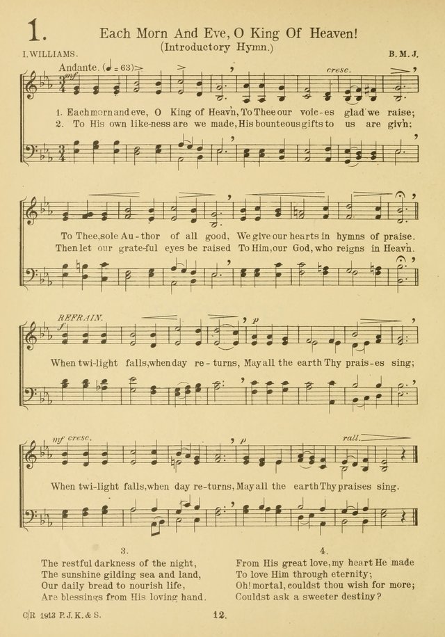 American Catholic Hymnal: an extensive collection of hymns, Latin chants, and sacred songs for church, school, and home, including Gregorian masses, vesper psalms, litanies... page 19
