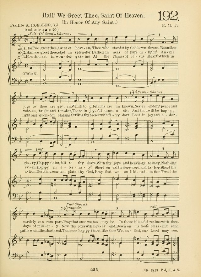 American Catholic Hymnal: an extensive collection of hymns, Latin chants, and sacred songs for church, school, and home, including Gregorian masses, vesper psalms, litanies... page 232