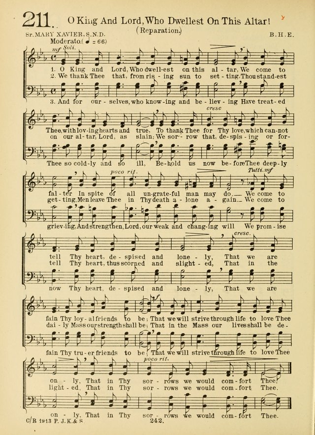 American Catholic Hymnal: an extensive collection of hymns, Latin chants, and sacred songs for church, school, and home, including Gregorian masses, vesper psalms, litanies... page 249