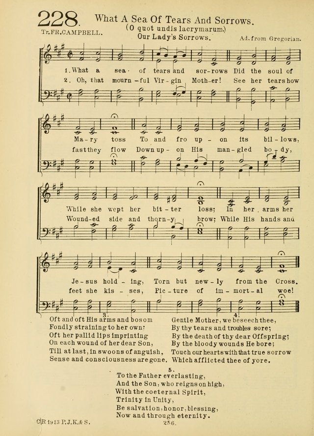 American Catholic Hymnal: an extensive collection of hymns, Latin chants, and sacred songs for church, school, and home, including Gregorian masses, vesper psalms, litanies... page 263