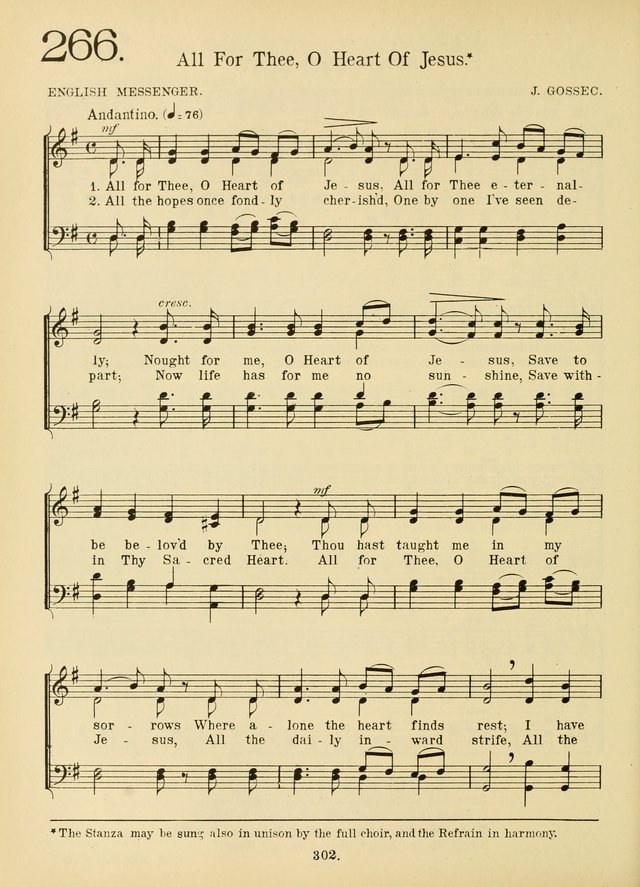 American Catholic Hymnal: an extensive collection of hymns, Latin chants, and sacred songs for church, school, and home, including Gregorian masses, vesper psalms, litanies... page 309