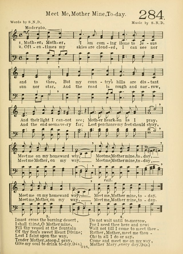 American Catholic Hymnal: an extensive collection of hymns, Latin chants, and sacred songs for church, school, and home, including Gregorian masses, vesper psalms, litanies... page 332