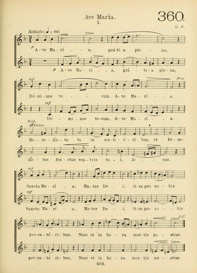 American Catholic Hymnal: an extensive collection of hymns, Latin chants, and sacred songs for church, school, and home, including Gregorian masses, vesper psalms, litanies... page 410