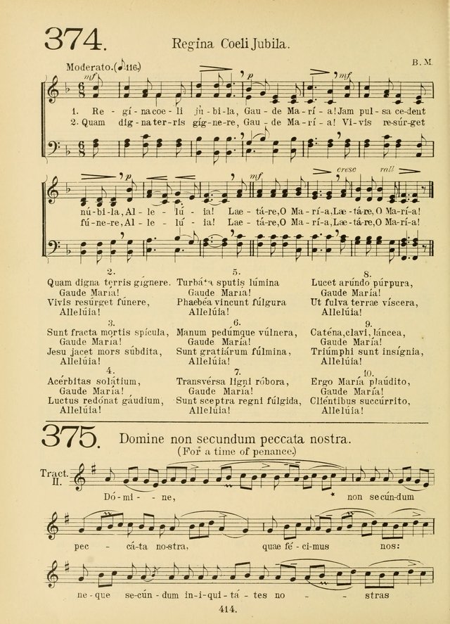 American Catholic Hymnal: an extensive collection of hymns, Latin chants, and sacred songs for church, school, and home, including Gregorian masses, vesper psalms, litanies... page 421