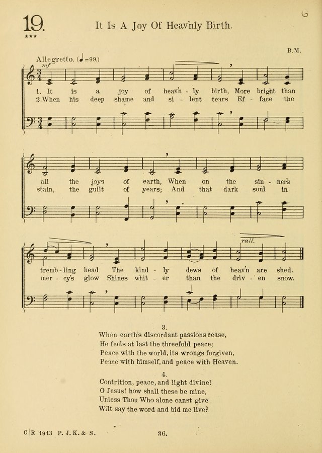 American Catholic Hymnal: an extensive collection of hymns, Latin chants, and sacred songs for church, school, and home, including Gregorian masses, vesper psalms, litanies... page 43