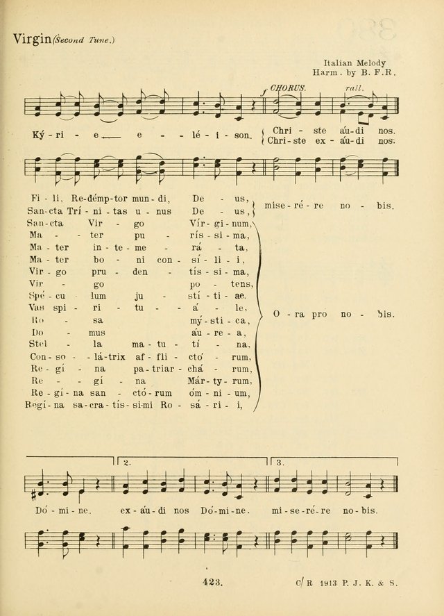 American Catholic Hymnal: an extensive collection of hymns, Latin chants, and sacred songs for church, school, and home, including Gregorian masses, vesper psalms, litanies... page 430