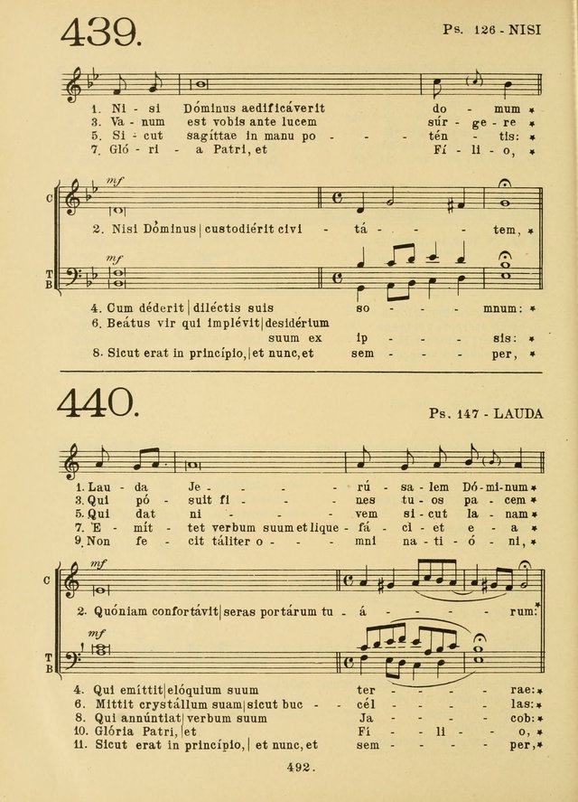American Catholic Hymnal: an extensive collection of hymns, Latin chants, and sacred songs for church, school, and home, including Gregorian masses, vesper psalms, litanies... page 499